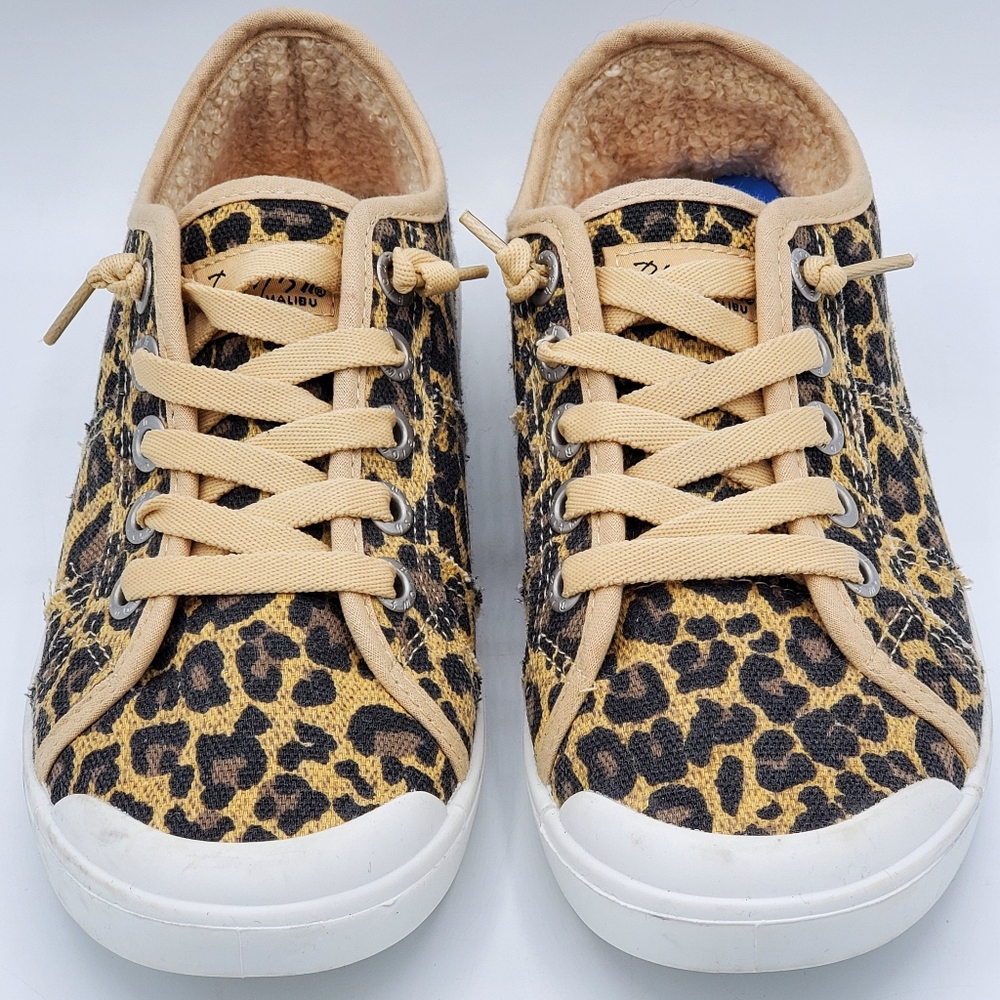 Blowfish Leopard Print Sneakers - Tan and Black